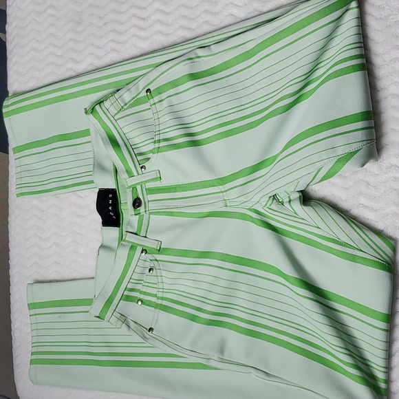 Vintage exte jeans, polyester high waist. Vertical striped pants! - Picture 3 of 7